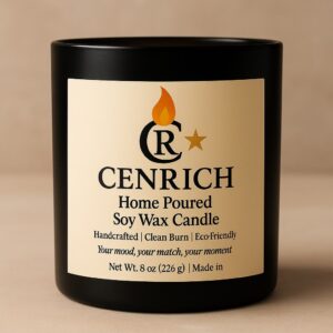 CENRICH Home Poured Soy Wax Candle