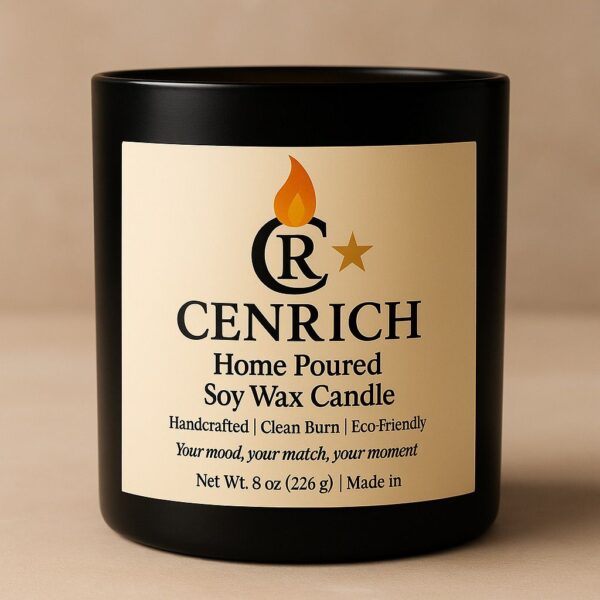 CENRICH Home Poured Soy Wax Candle